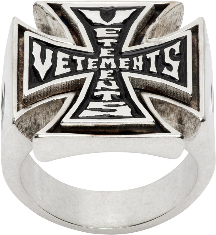 Photo: VETEMENTS Triple Biker Cross Logo Ring