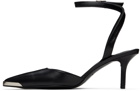 Juun.J Black Strap Stiletto Heels