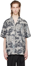 meanswhile Gray Side Slit Shirt