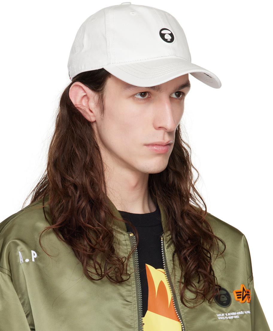 AAPE by A Bathing Ape White Logo Cap AAPE by A Bathing Ape