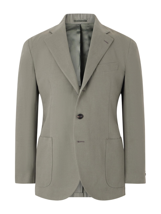 Photo: J. Mueser - Waverly Cotton and Linen-Blend Blazer - Green