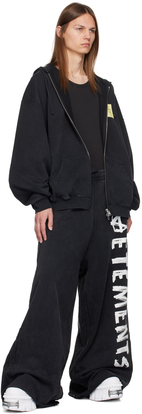 VETEMENTS Black Anarchy Sweatpants