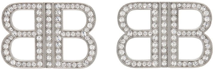 Photo: Balenciaga Silver BB 2.0 Earrings