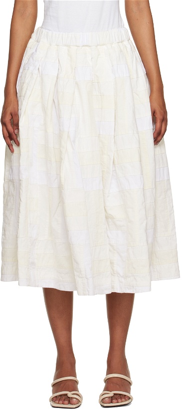 Photo: CASEY CASEY Off-White Verger Midi Skirt