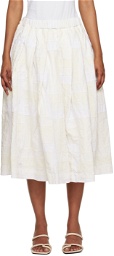 CASEY CASEY Off-White Verger Midi Skirt
