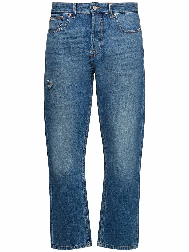 Photo: VALENTINO - Cotton Denim Regular Fit Jeans