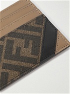 Fendi - Logo-Print Coated-Canvas and Leather Cardholder