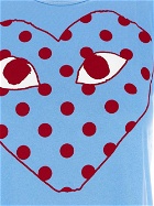 Comme Des Garçons Play Printed Polka Dots Heart T Shirt