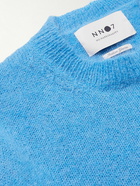 NN07 - Walther Brushed Knitted Sweater - Blue