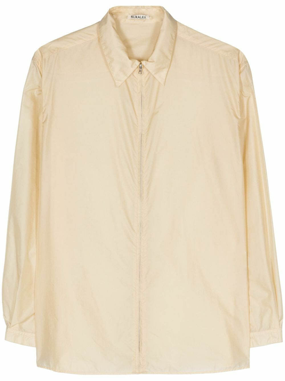 Auralee Yellow Long-Sleeved Zip-Up Shirt Auralee