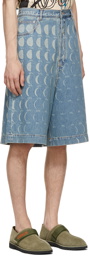 Loewe Blue Paula's Ibiza Denim Moon Calendar Shorts