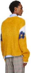 Marni Yellow Fuzzy Wuzzy Flowers Sweater