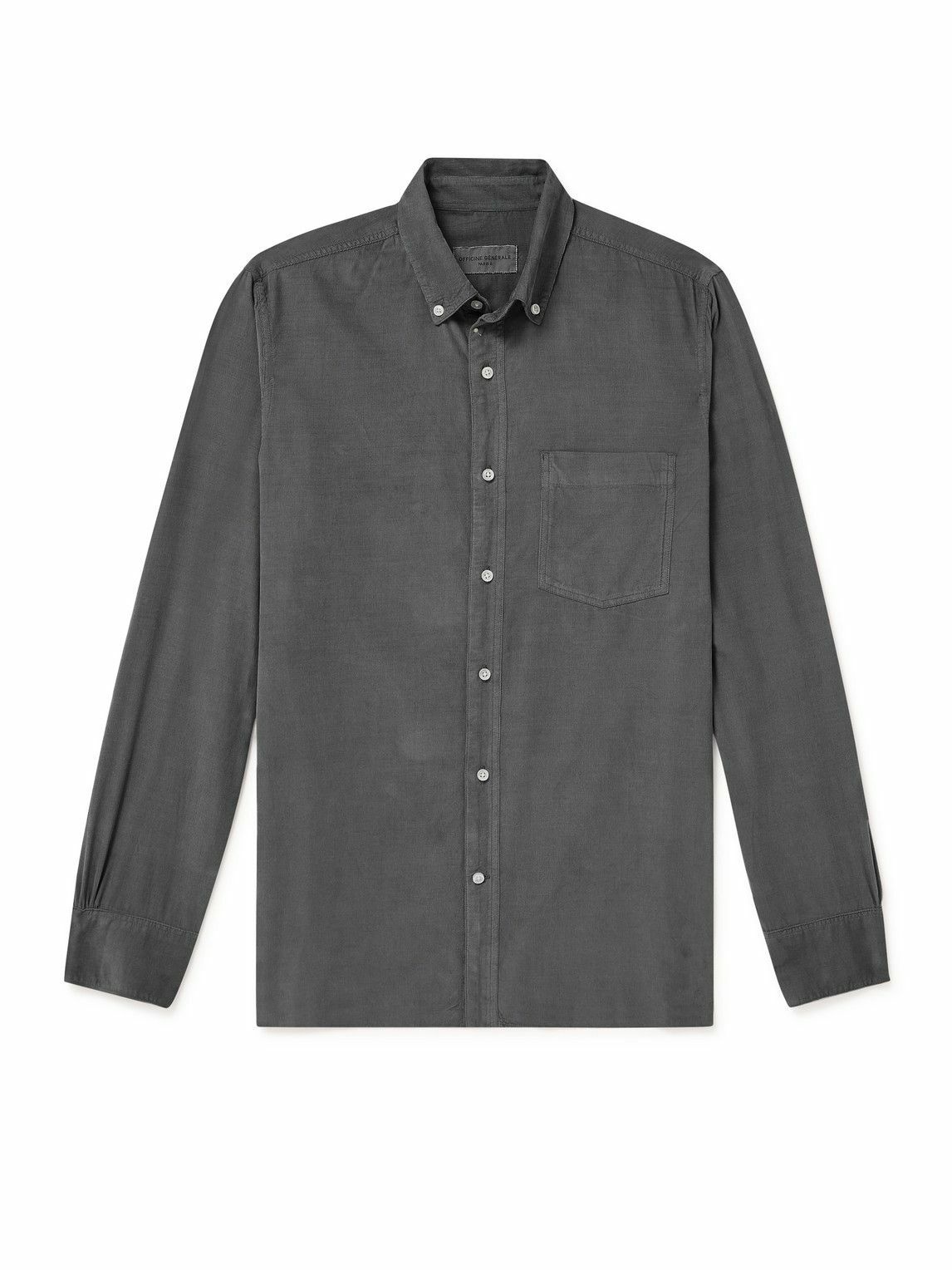 Officine Générale - Arsene Cotton-Blend Corduroy Shirt - Gray Officine ...
