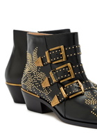 Chloe Susanna 40 Studded Nappa Leather Ankle Boots Black