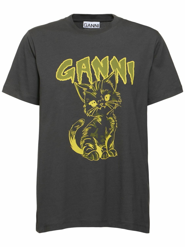 Photo: GANNI Kitty Basic Jersey Relaxed T-shirt