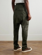 Rick Owens - Tapered Cotton-Blend Poplin Trousers - Green