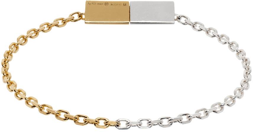 Bottega Veneta Gold & Silver Joint Chain Bracelet Bottega Veneta