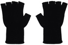 The Elder Statesman Black Fingerless Gloves