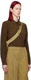 LEMAIRE Brown Gathered Blouse