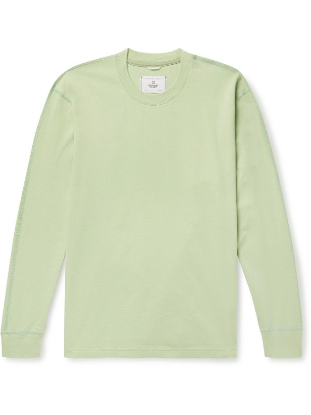 Photo: REIGNING CHAMP - Cotton-Jersey T-Shirt - Green