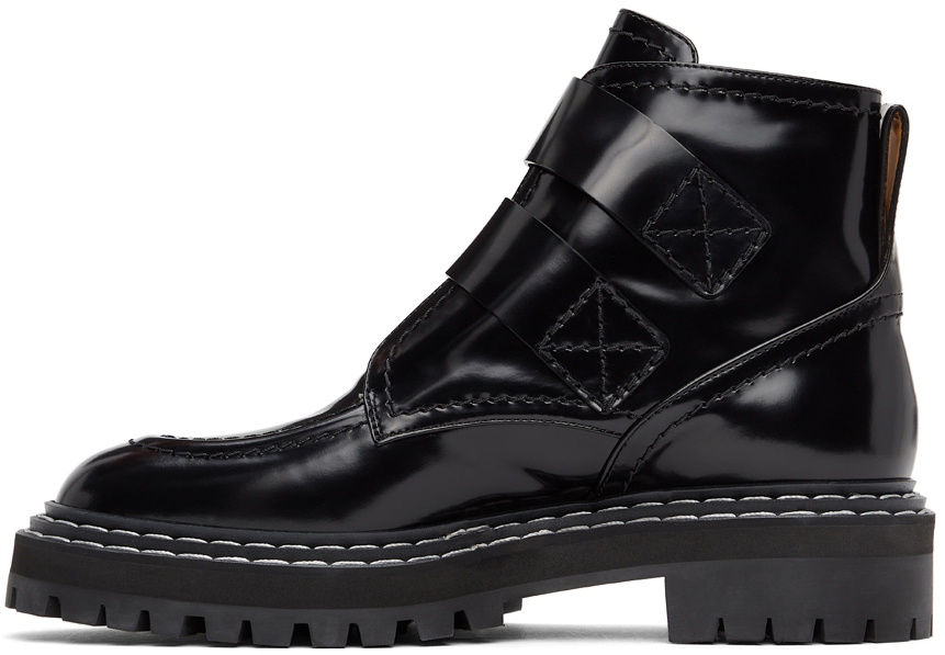 Proenza Schouler Black Lug Sole Buckle Boots Proenza Schouler