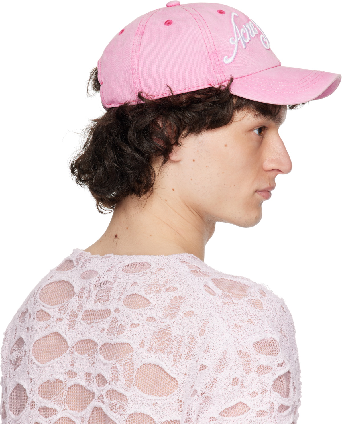 Acne Studios Pink Logo Cap Acne Studios