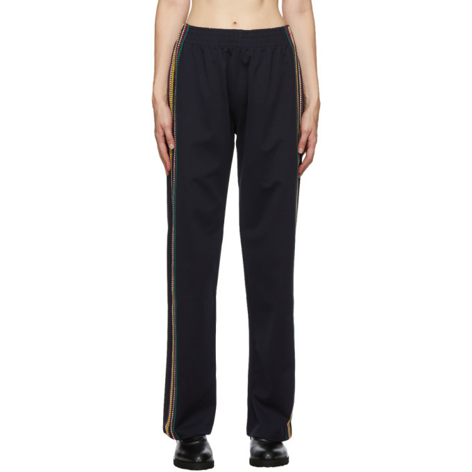 Wales Bonner Black Crochet Palms Track Pants Wales Bonner