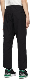 AAPE by A Bathing Ape Black Fleece-Lined Twill Trousers