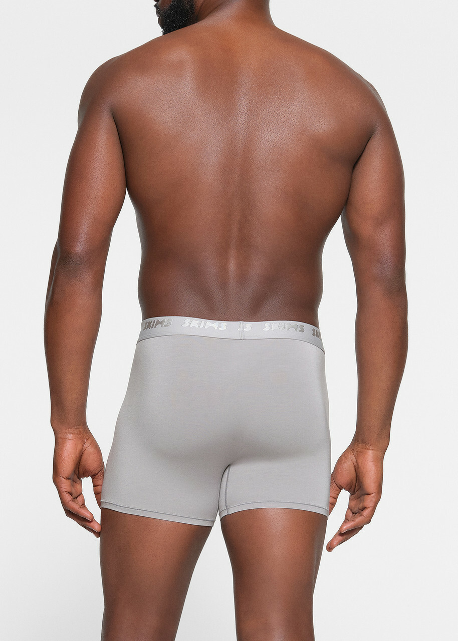 Skims Stretch-cotton Boxer Briefs set of Three Grey