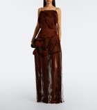 Xu Zhi Braided fringed top