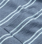 Très Bien - Striped Loopback Cotton-Jersey Half-Zip Sweatshirt - Men - Blue