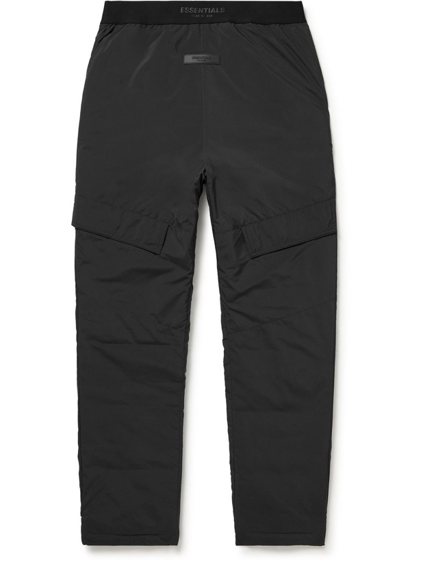 Photo: FEAR OF GOD ESSENTIALS - Straight-Leg Logo-Appliquéd Padded Shell Trousers - Gray