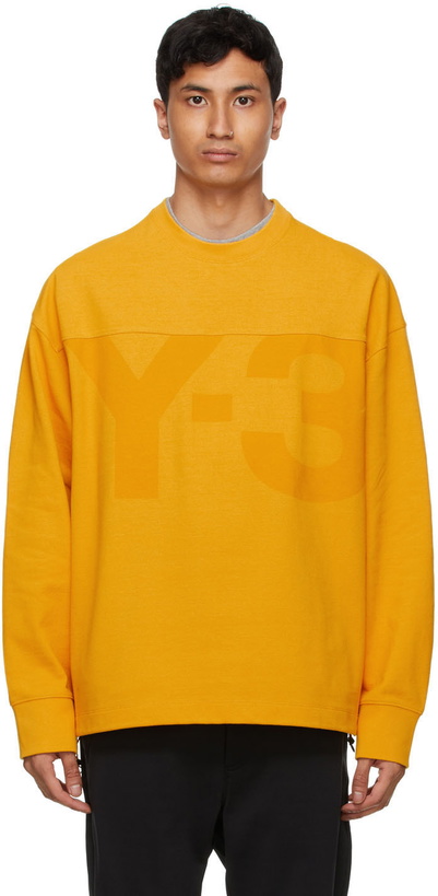 Photo: Y-3 Yellow Heavy Piqué Classic Sweatshirt