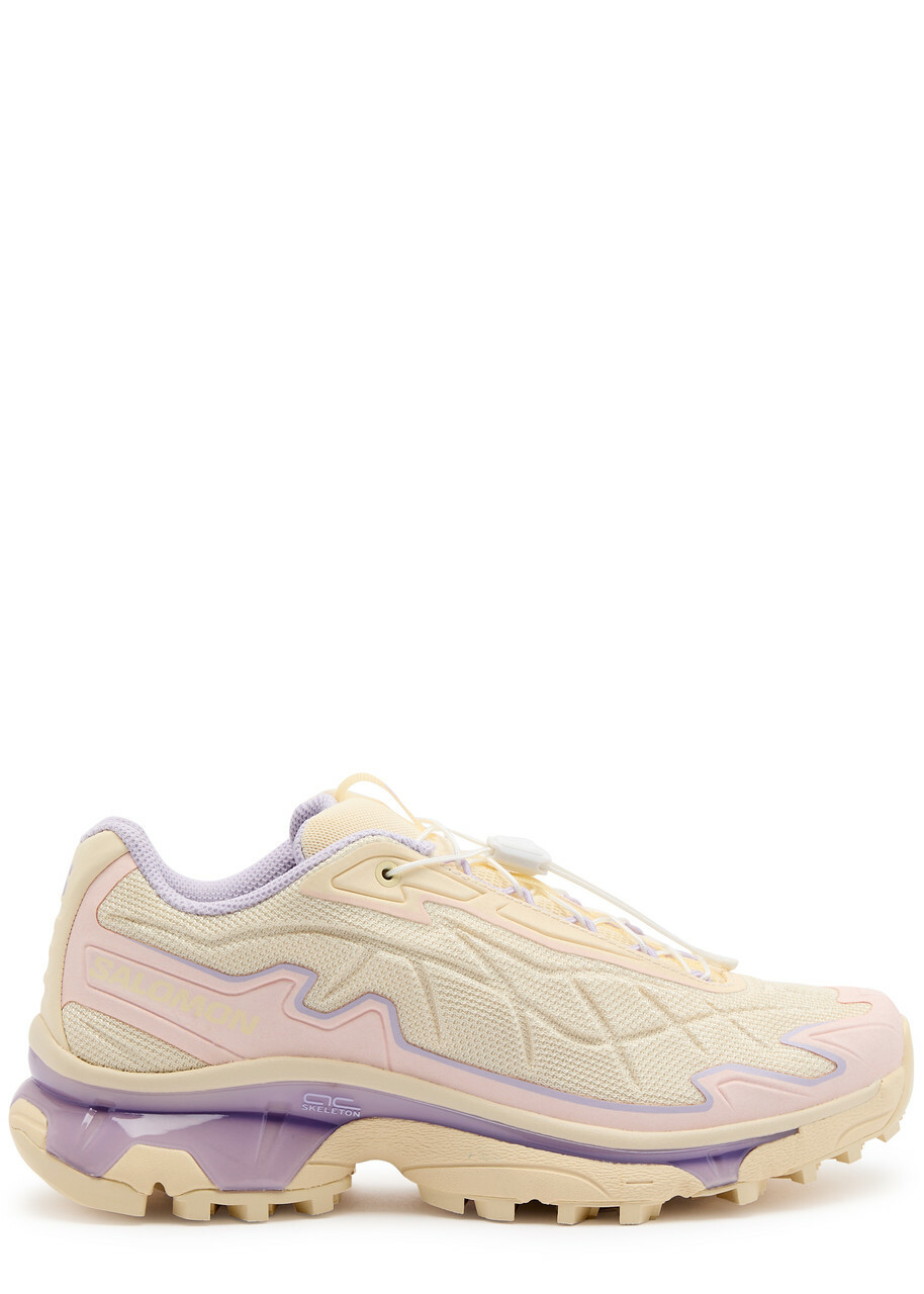 Salomon XT-Slate Panelled Mesh Sneakers Cream