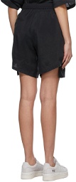 Y-3 Black CH3 Shade Sanded Cupro Shorts