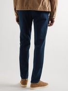 Brunello Cucinelli - Straight-Leg Stretch-Cotton Twill Trousers - Blue