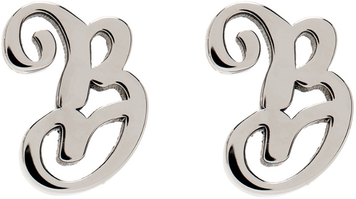 Photo: Balenciaga Silver Typo 'B' Earrings