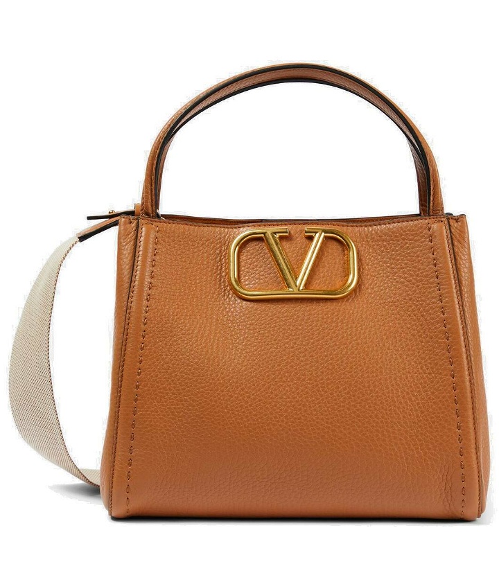 Photo: Valentino Garavani Alltime Medium grained leather tote bag