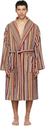 Paul Smith Multicolor 'Signature Stripe' Woven Cotton Robe