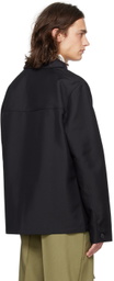Róhe Navy Spread Collar Jacket