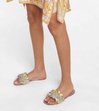 Pucci Sequin-embellished satin slides