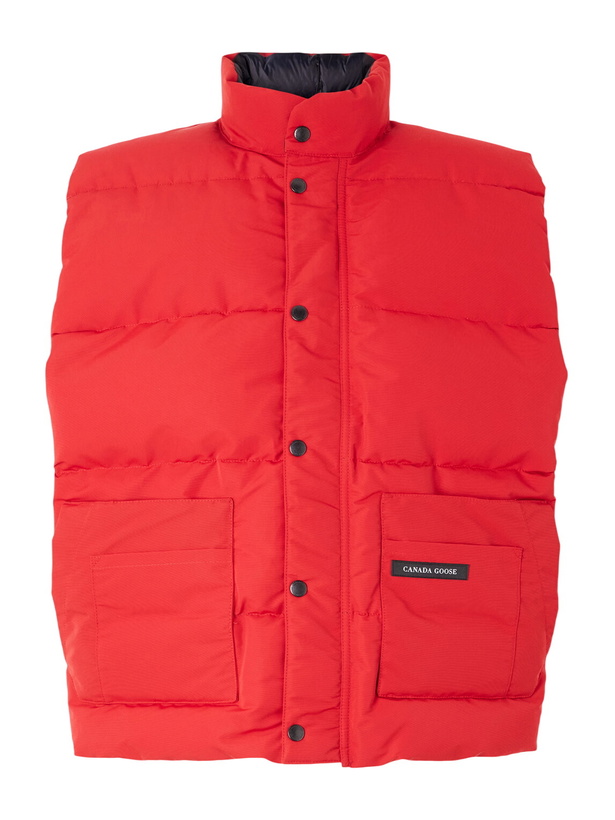 Photo: Canada Goose - Ledger Quilted Cotton-Blend Down Gilet - Red