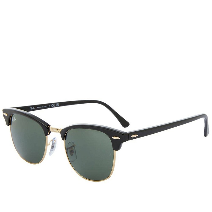 Photo: Ray Ban Clubmaster Sunglasses in Black/Green