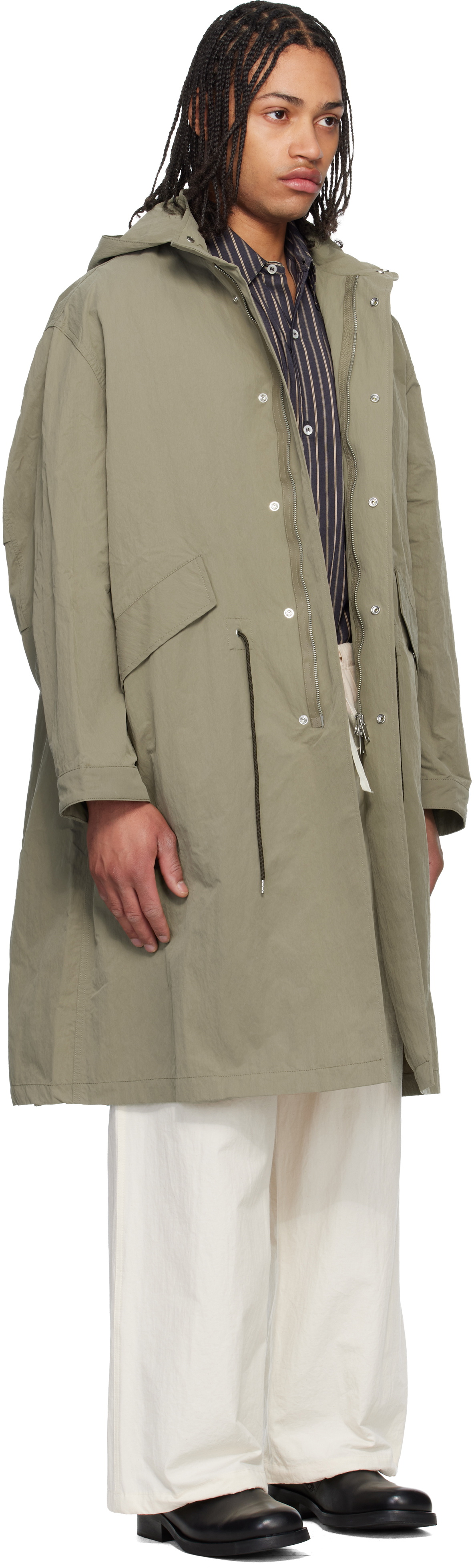 Studio Nicholson Taupe Lotus Coat