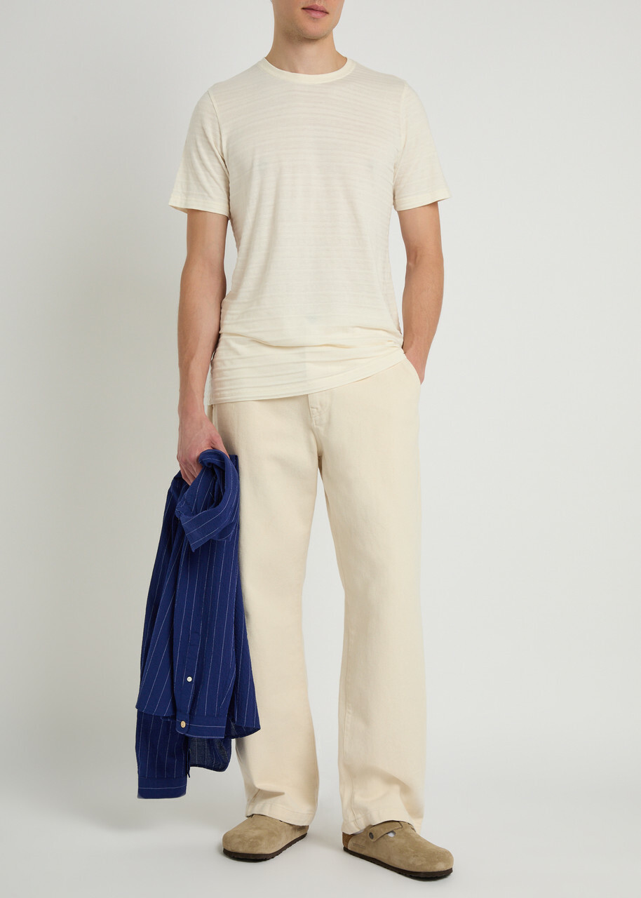 Oliver Spencer Conduit Fine-knit T-shirt Ecru