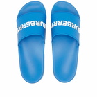 Burberry Men's Furley Logo Slide in Azure Blue