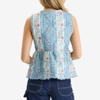 Damson Madder Women's Catrin Reversible Floral Gilet in Blue