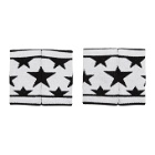 Dolce and Gabbana White and Black Wool Millennial Star Wristbands