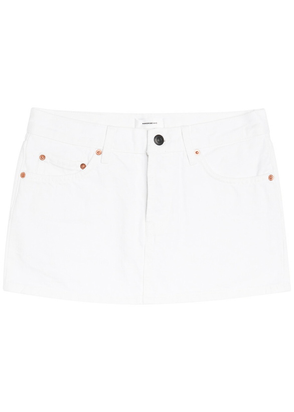 Photo: Wardrobe.nyc Denim Mini Skirt White