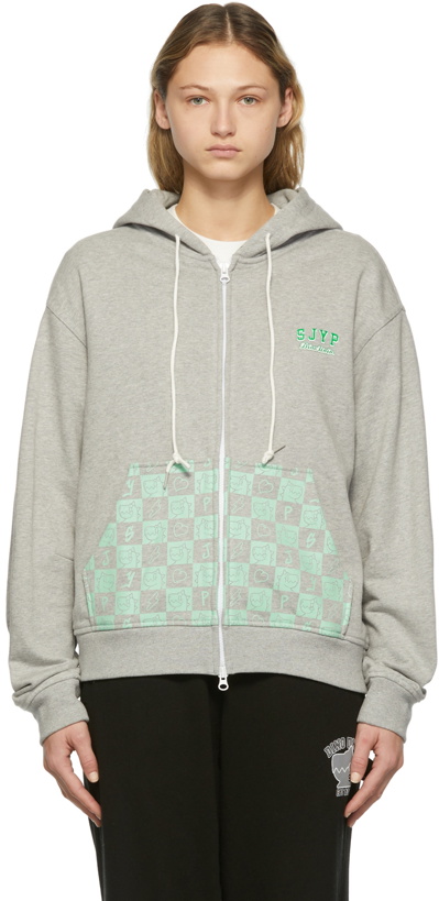 Photo: SJYP SSENSE Exclusive Grey Sambypen Edition Zip Up Hoodie